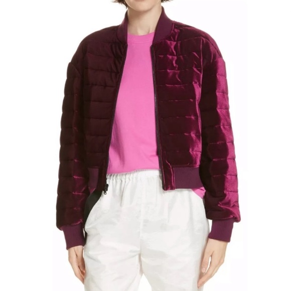 Tibi Jackets & Blazers - NEW Tibi Quilted Velvet Bomber Jacket